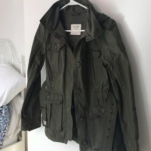Abercrombie and fitch army military anorak jacket